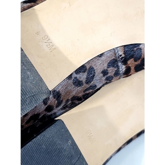 Talbots Calf Hair Ballet Flats Loafers Leopard Leather - Picture 9 of 9